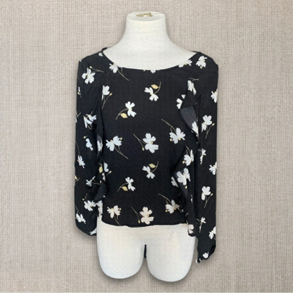 Cotton: On Silky Patterned Blouse